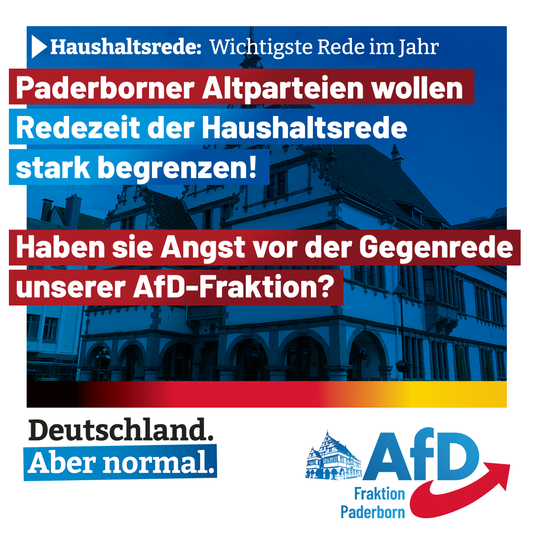 Du betrachtest gerade Altparteienfraktionen wollen die Redezeit für den Haushalt halbieren!