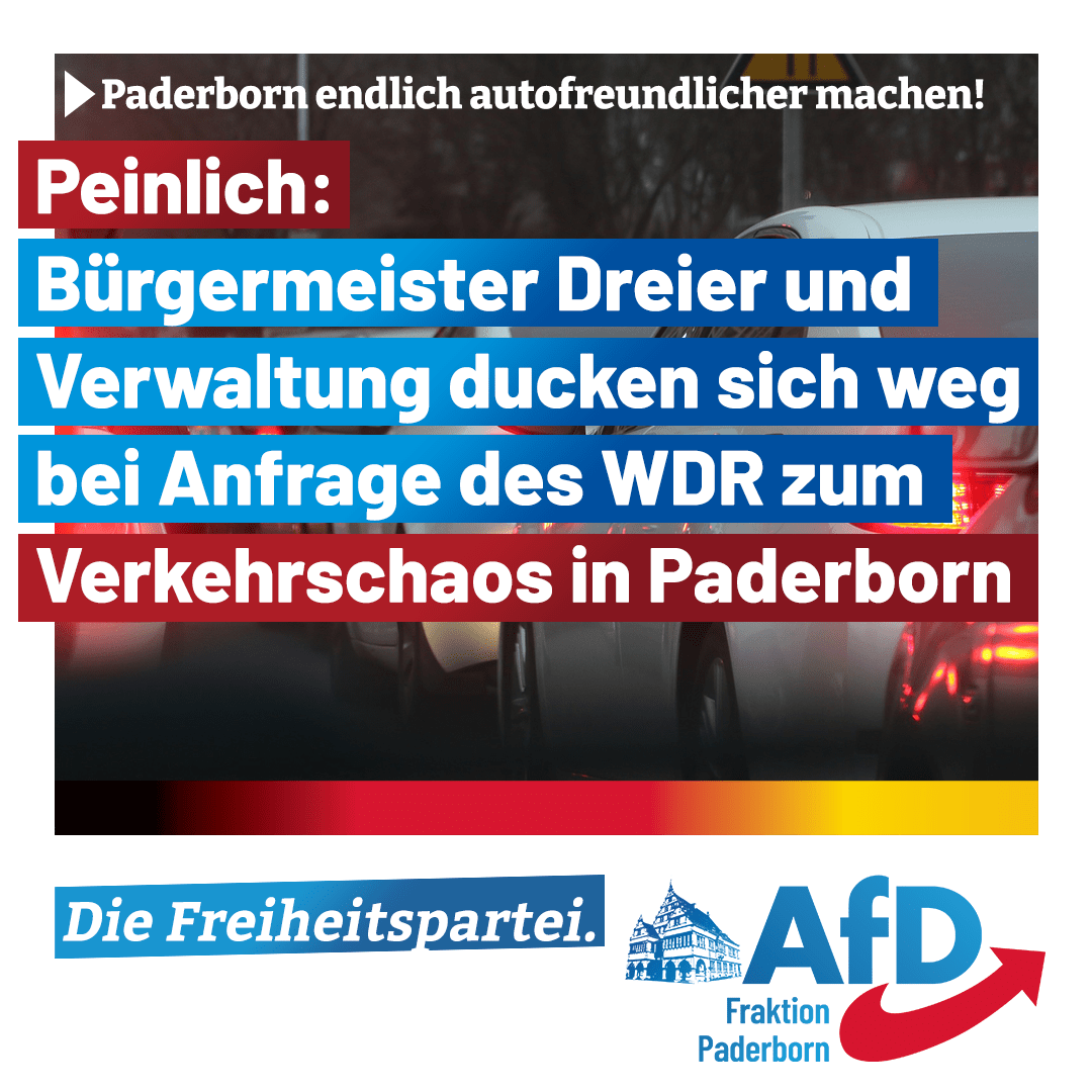 Du betrachtest gerade Desolate Verkehrspolitik – Stadt antwortet nicht auf WDR Anfrage zur Staustadt Paderborn