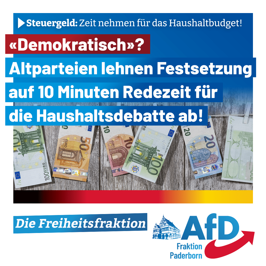 Du betrachtest gerade Altparteien lehnen Redezeitverlängerung ab