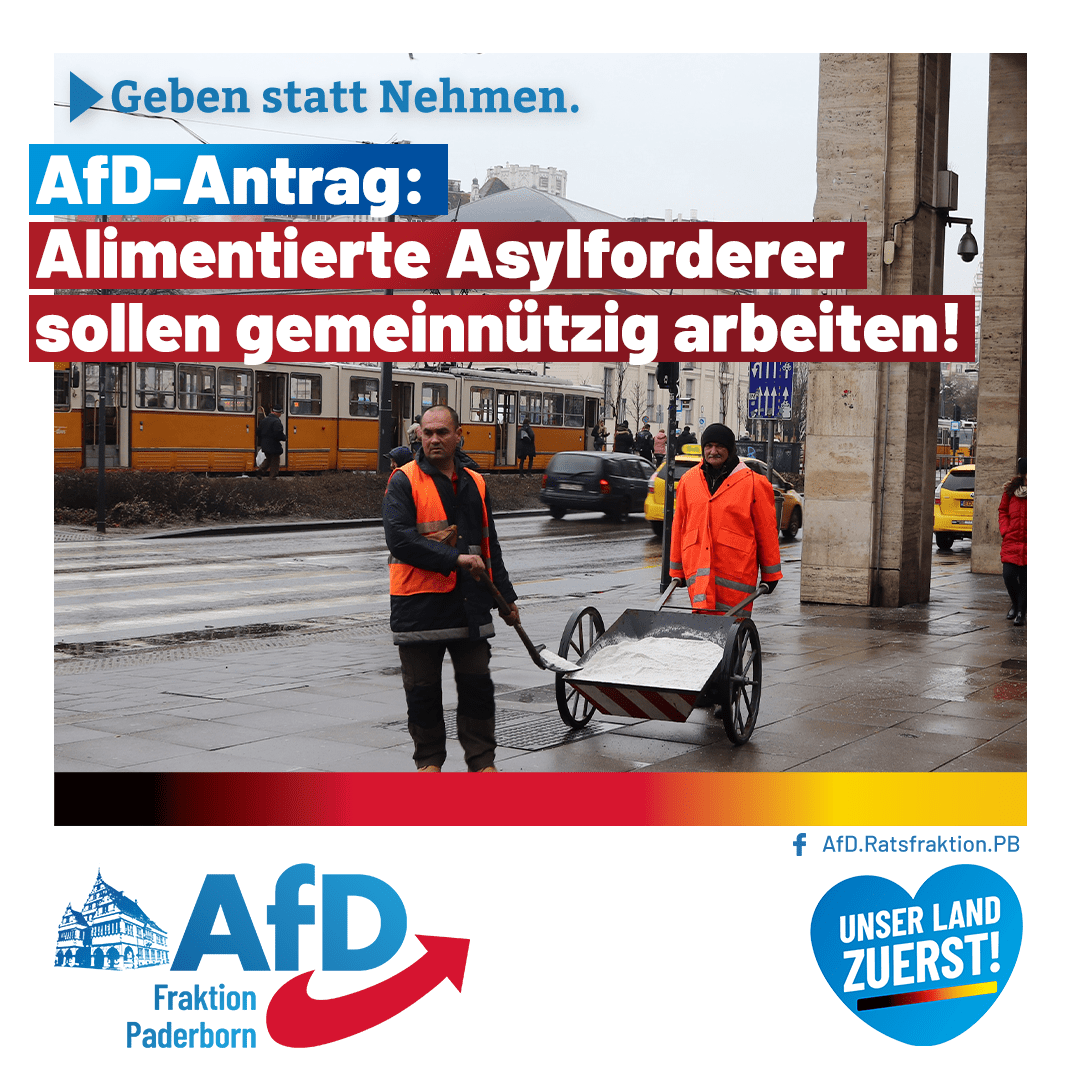 Du betrachtest gerade Wir fordern gemeinnützige Arbeitspflicht für Asylforderer