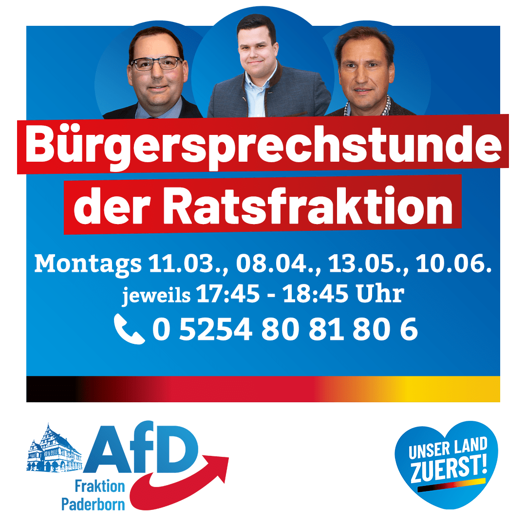 Du betrachtest gerade Bürgersprechstunde AfD im Rat der Stadt Paderborn