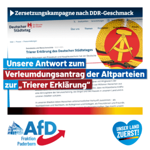 Mehr über den Artikel erfahren Antwort auf Verleumdungsantrag der vereinigten Blockparteien zur „Trierer Erklärung“