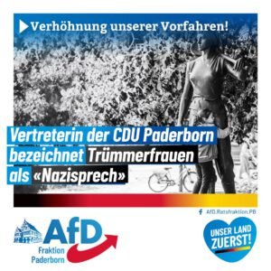 Mehr über den Artikel erfahren CDU-Ratsfrau bezeichnet Begriff „Trümmerfrauen“ als Nazisprech