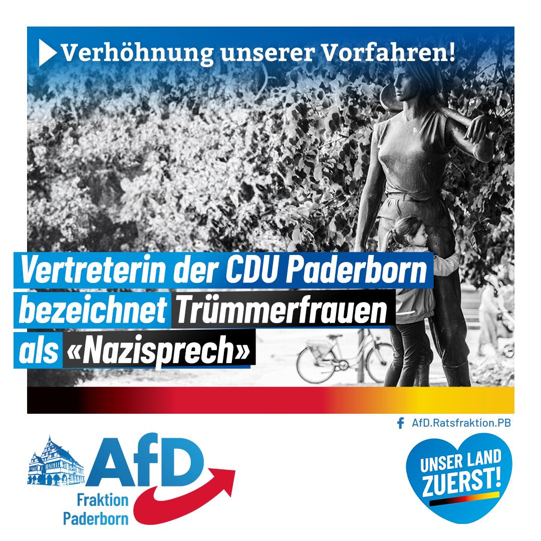 Du betrachtest gerade CDU-Ratsfrau bezeichnet Begriff „Trümmerfrauen“ als Nazisprech