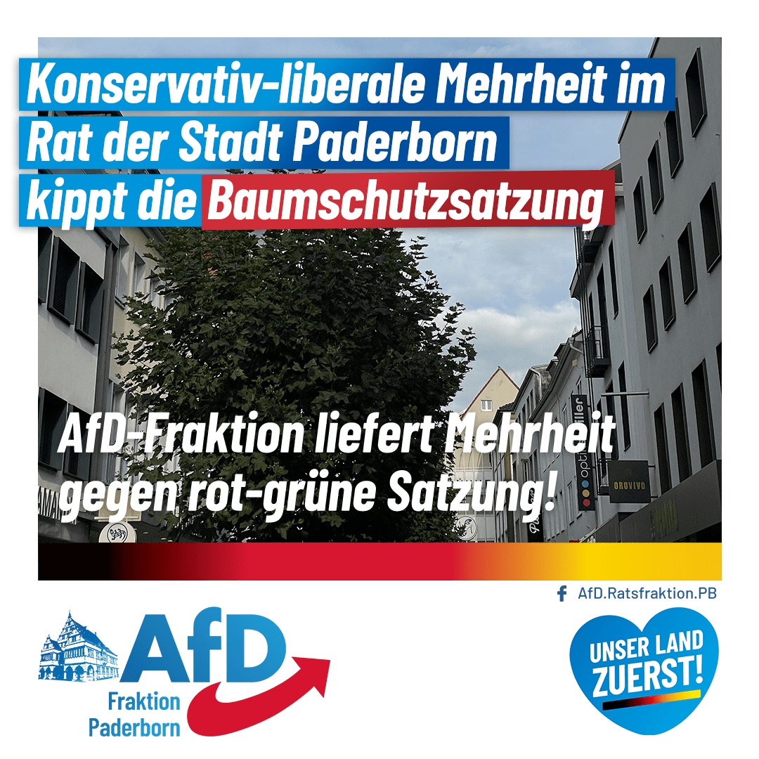Du betrachtest gerade Baumschutzsatzung gekippt – nur mit Stimmen der AfD!