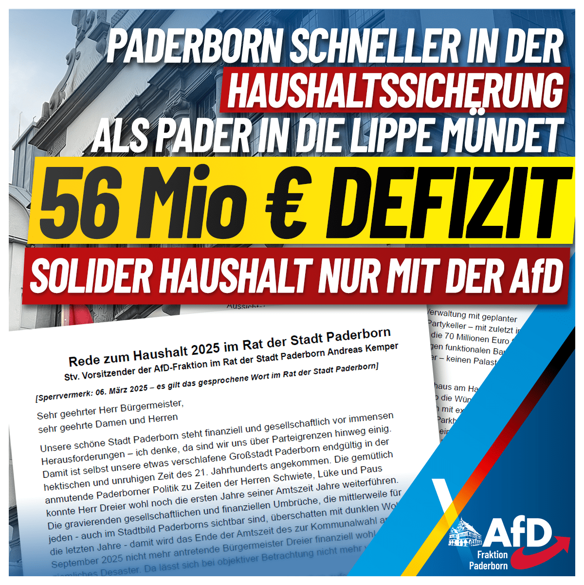 Du betrachtest gerade AfD-Haushaltsrede 2025 im Rat der Stadt Paderborn